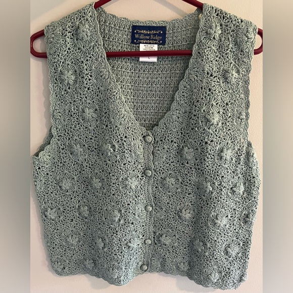 Willow Ridge Tops - Willow Ridge Vintage Floral Embroidered Cotton Vest